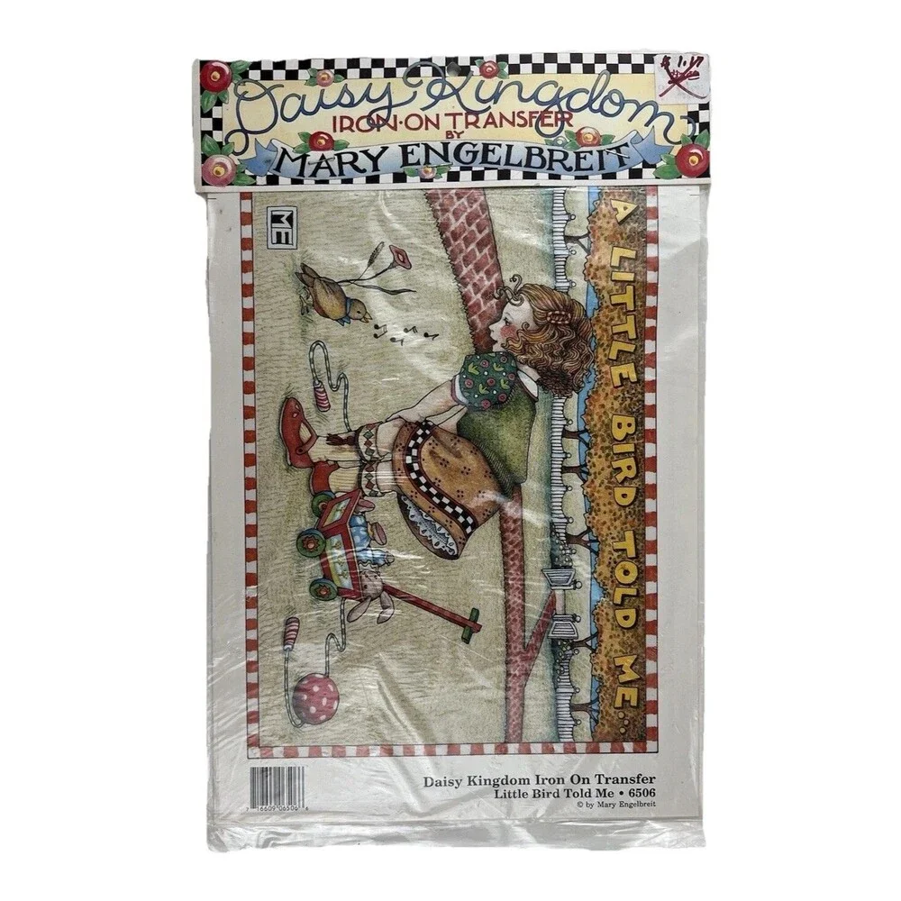 Daisy Kingdom by Mary Engelbreit Iron On Transfer Little Bird Told Me New 1990